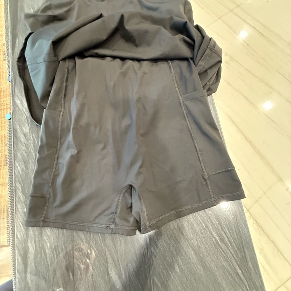 Athletic Dress With Built-in Shorts - Black - Picture 3 of 8